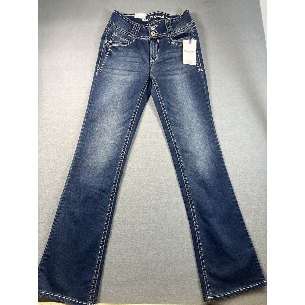 WallFlower The Luscious Curvy Bootcut Jeans Size 1 Regular Dark Wash Women’s
